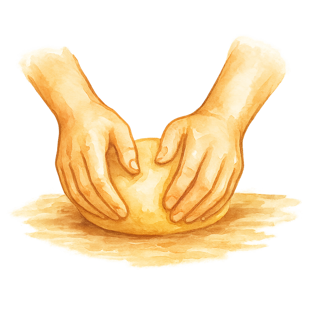 Manos amasando pan - Lo que nos mueve